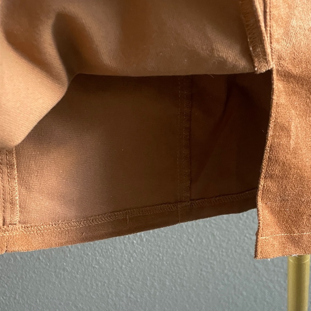 Have Rust-Orange Button-Front Mini Skirt - Picture 6 of 8